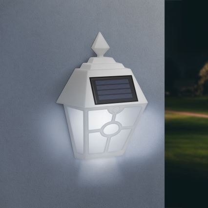 Iluminação de parede solar LED LED/1,2V 600mAh IP44 branca