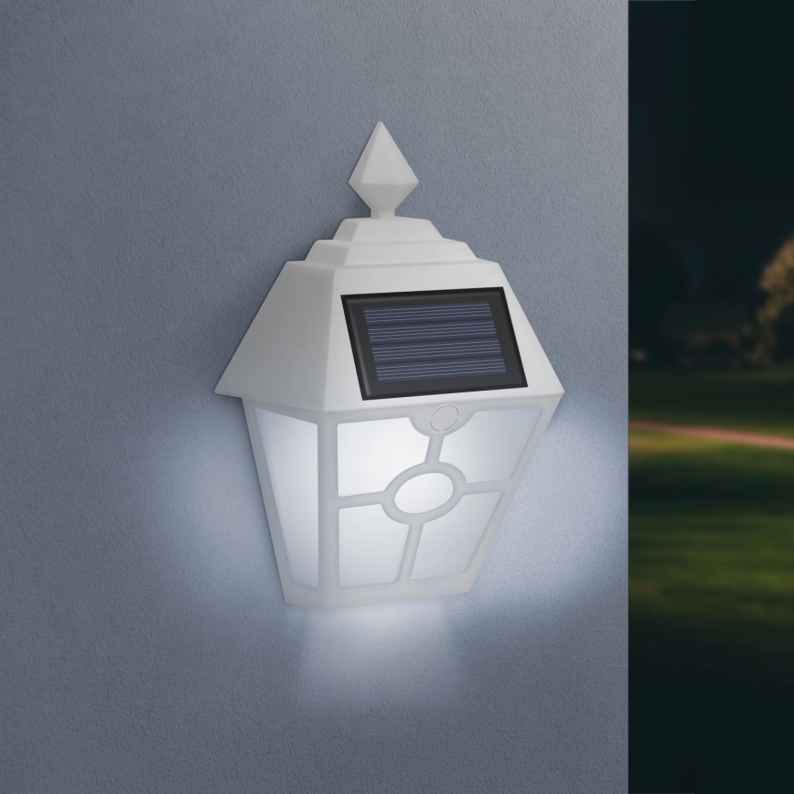 Iluminação de parede solar LED LED/1,2V 600mAh IP44 branca