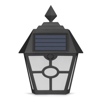 Iluminação de parede solar LED LED/1,2V 600mAh IP44 preta