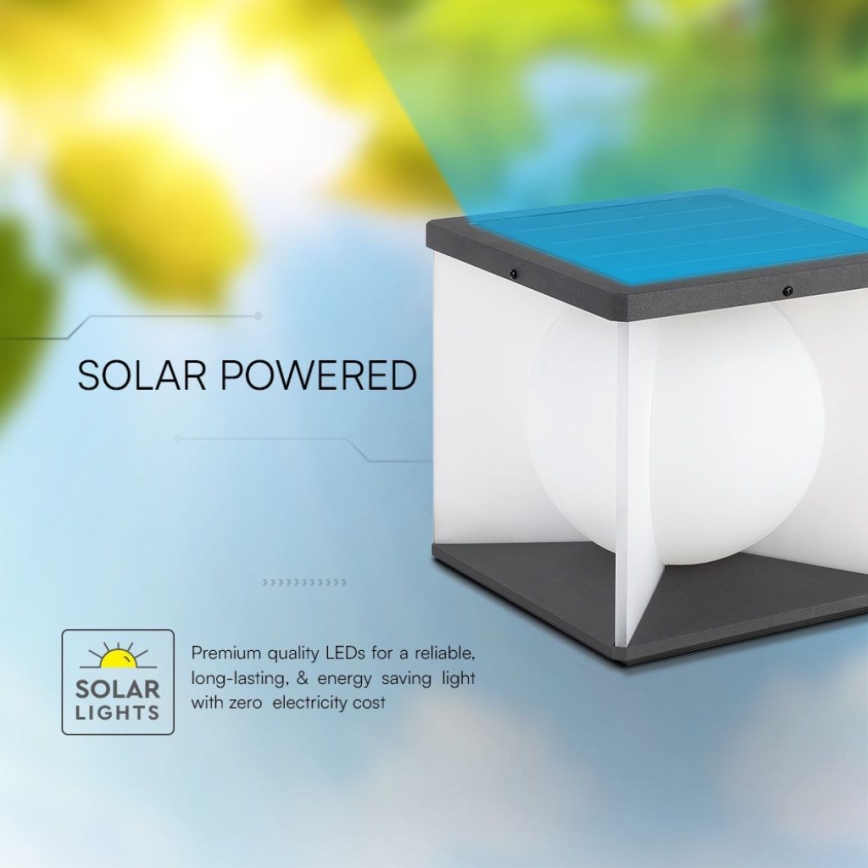 Iluminação solar de parede LED com regulação LED/3W/3,7V IP65 3000K 2600 mAh + comando