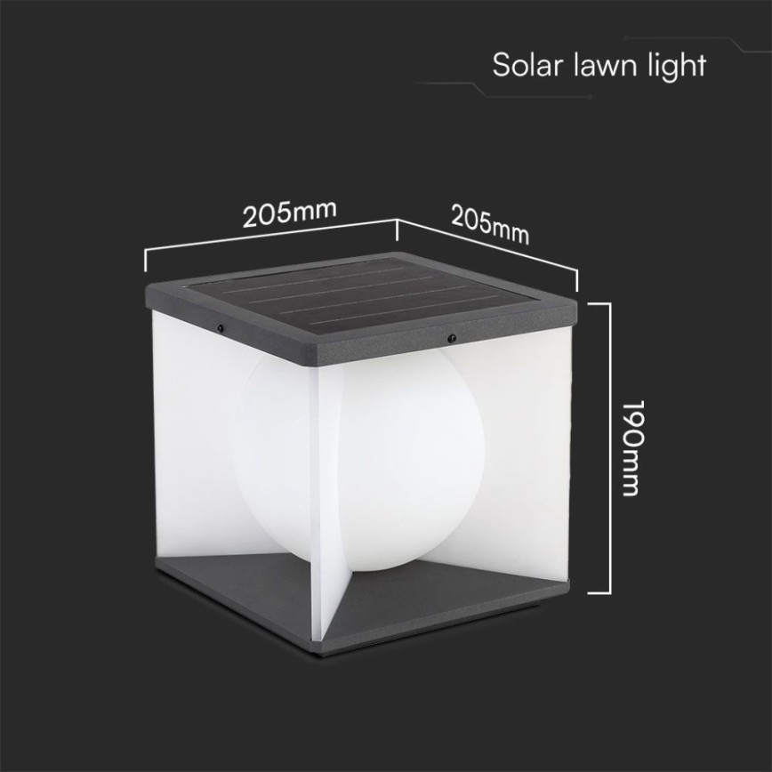 Iluminação solar de parede LED com regulação LED/3W/3,7V IP65 3000K 2600 mAh + comando