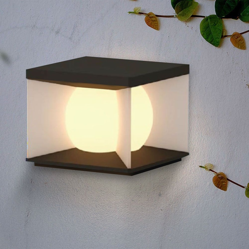 Candeeiro solar de parede LED regulável LED/8W/3,7V IP65 3000K + comando