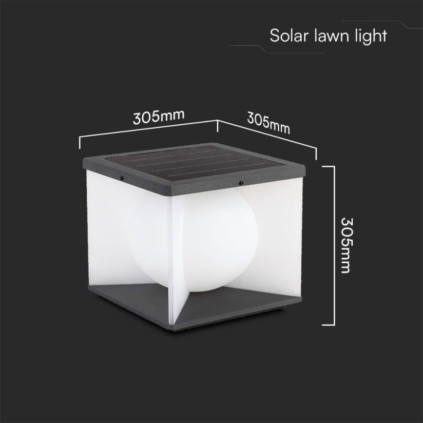 Candeeiro solar de parede LED regulável LED/8W/3,7V IP65 3000K + comando