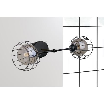 Iluminação de parede SOLO BLACK 2xE27/60W/230V