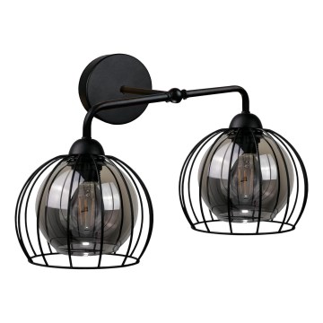 Iluminação de parede SOLO BLACK 2xE27/60W/230V