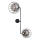 Iluminação de parede SOLO BLACK 2xE27/60W/230V preto/dourado