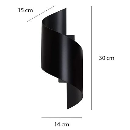 Iluminação de parede SPINER 1xG9/8W/230V preto