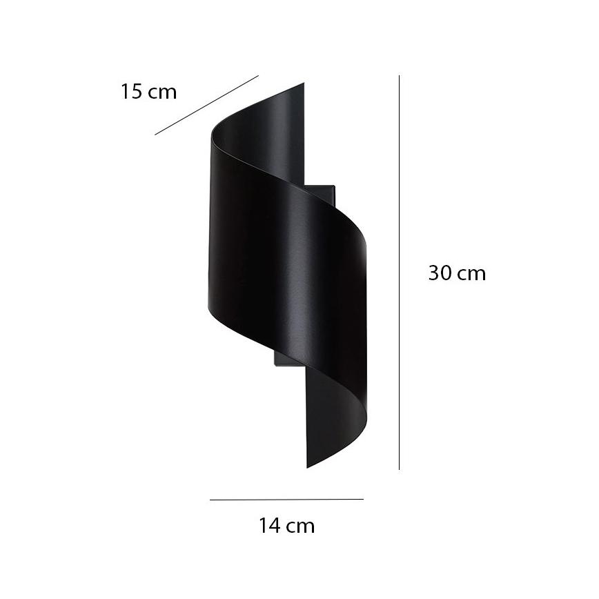 Iluminação de parede SPINER 1xG9/8W/230V preto