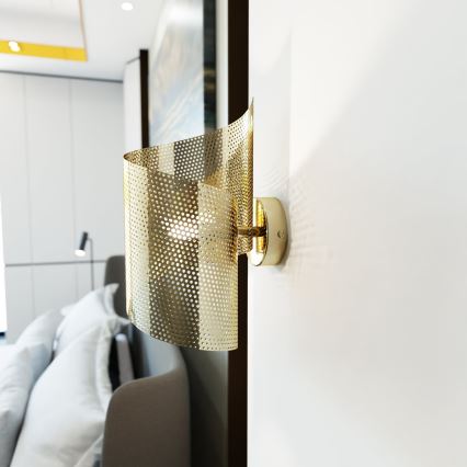 Iluminação de parede SPIRAL 1xG9/8W/230V dourado