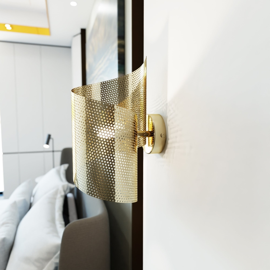 Iluminação de parede SPIRAL 1xG9/8W/230V dourado