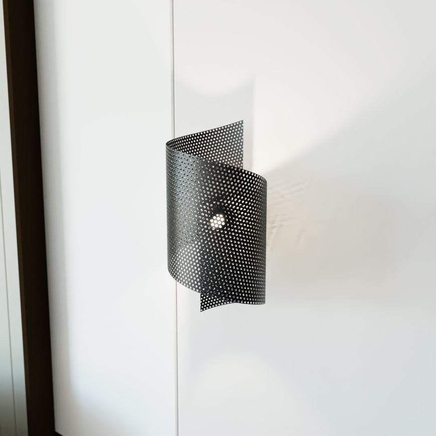 Iluminação de parede SPIRAL 1xG9/8W/230V preto