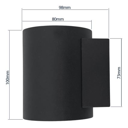 Iluminação de parede SQUALLA TUBA 1xG9/50W/230V preto/dourada