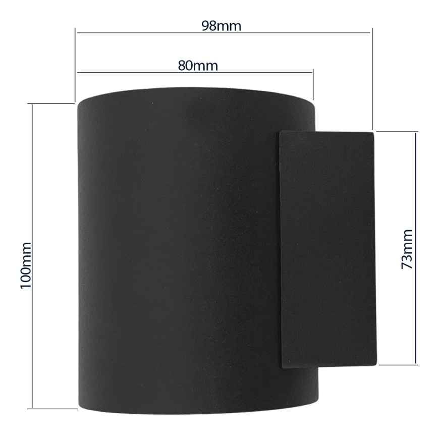 Iluminação de parede SQUALLA TUBA 1xG9/50W/230V preto/dourada