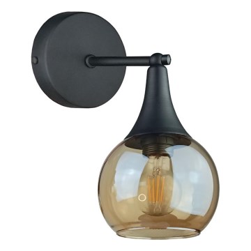 Iluminação de parede STAR 1xE27/60W/230V preto/fumado bege