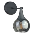 Iluminação de parede STAR 1xE27/60W/230V preto/fumado preto