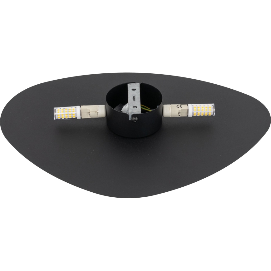 Iluminação de parede STONE 2xG9/8W/230V 30x39 cm preto