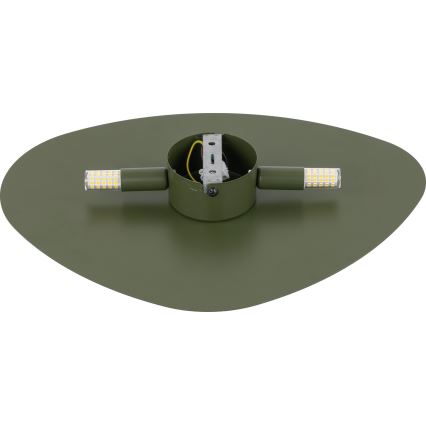 Iluminação de parede STONE 2xG9/8W/230V 30x39 cm verde