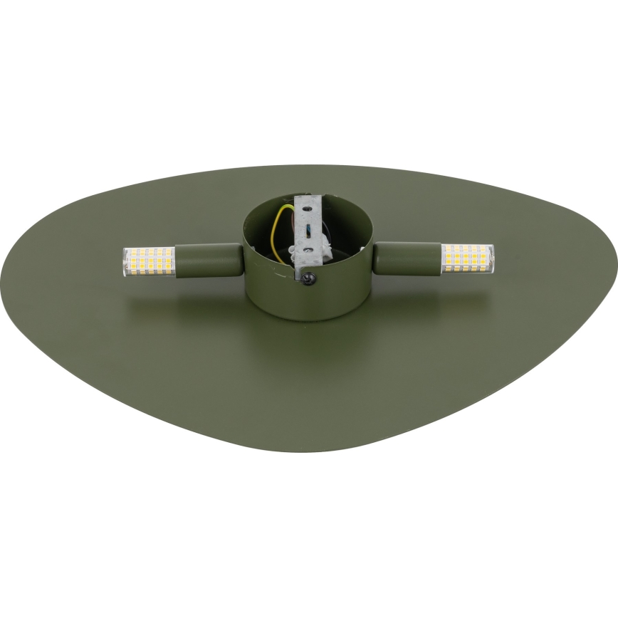 Iluminação de parede STONE 2xG9/8W/230V 30x39 cm verde