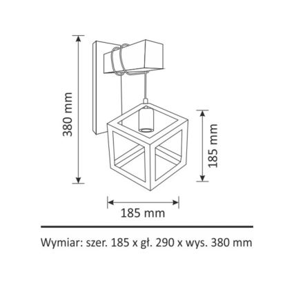 Iluminação de parede SWEDEN 1xE27/20W/230V