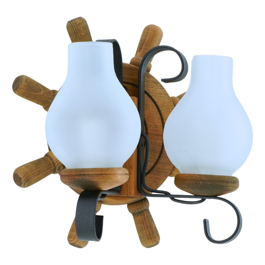 Iluminação de parede TIMONA 2xE14/40W/230V faia - FSC certificado