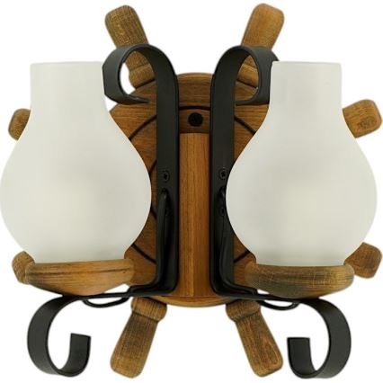 Iluminação de parede TIMONA 2xE14/40W/230V faia - FSC certificado