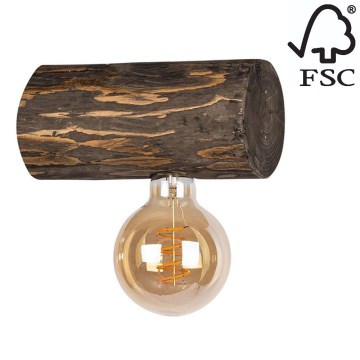 Iluminação de parede TRABO 1xE27/25W/230V pinho - certificado pela FSC