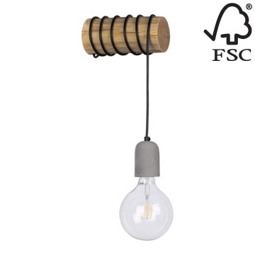 Iluminação de parede TRABO 1xE27/25W/230V pinho - certificado por FSC