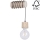 Iluminação de parede TRABO 1xE27/60W/230V pinho - certificado por FSC