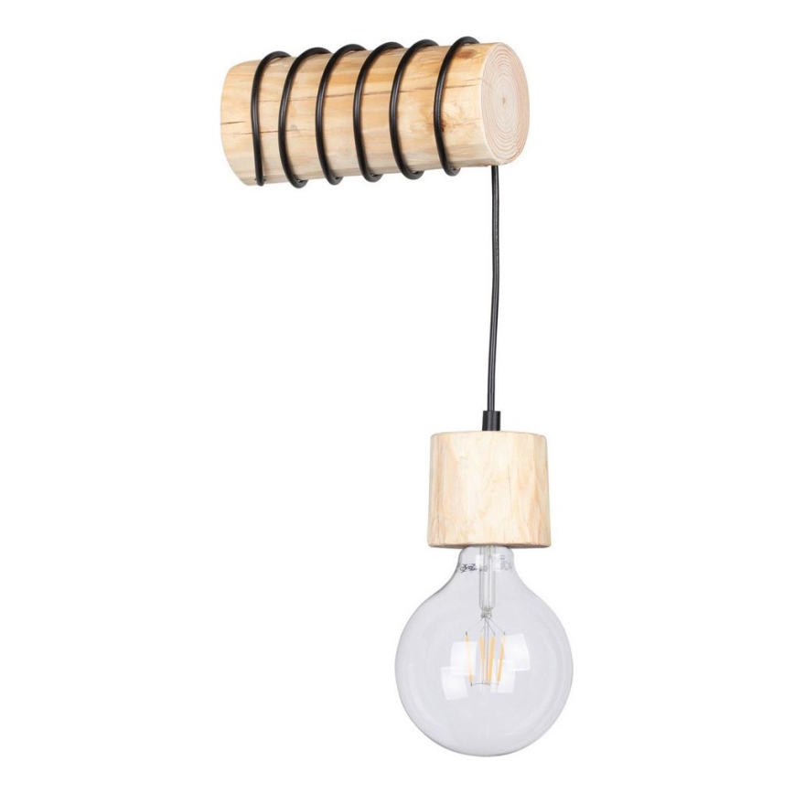Iluminação de parede TRABO 1xE27/60W/230V pinho
