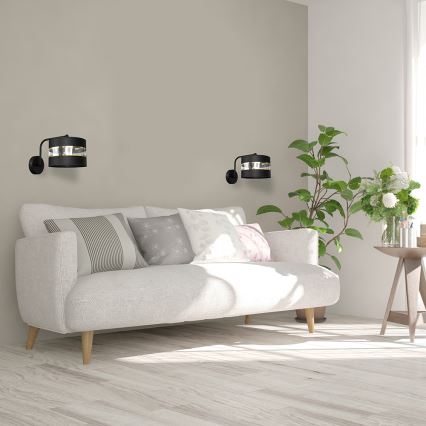 Iluminação de parede ULTIMO 1xE27/60W/230V preta