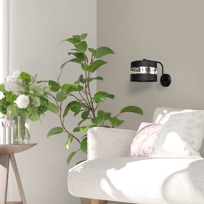 Iluminação de parede ULTIMO 1xE27/60W/230V preta
