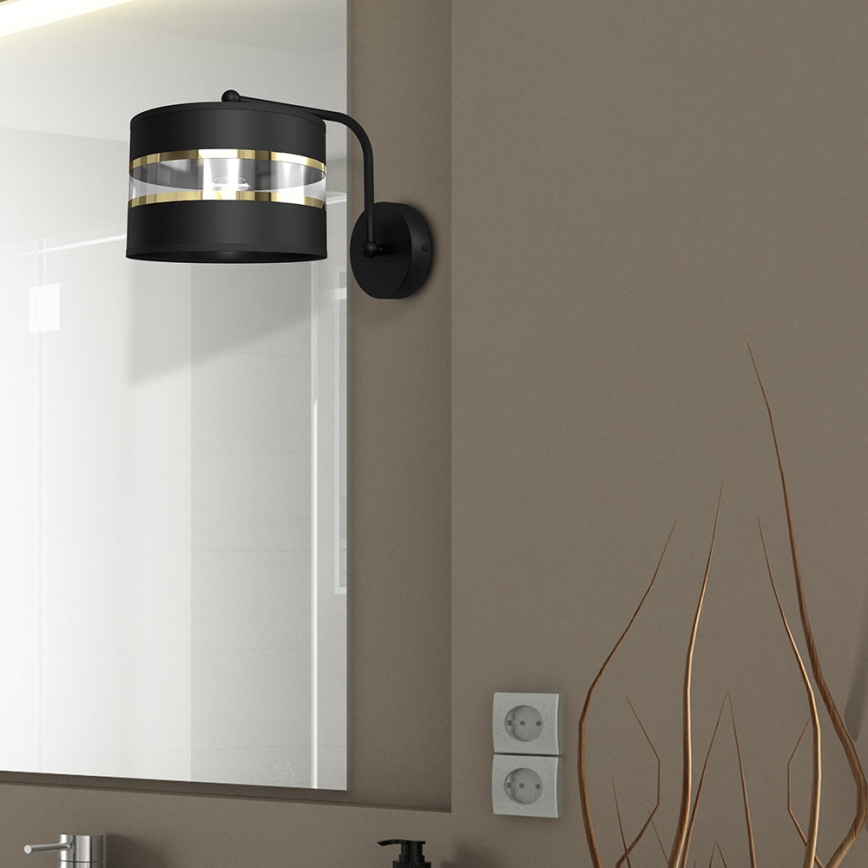 Iluminação de parede ULTIMO 1xE27/60W/230V preta