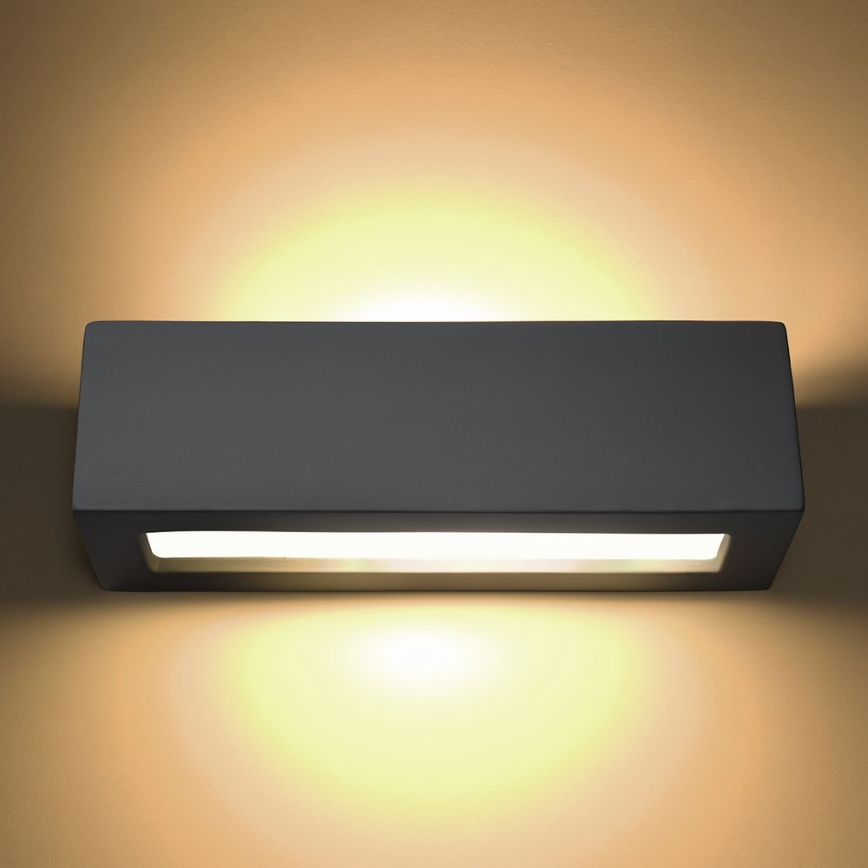 Iluminação de parede VEGA 1xE27/60W/230V cinzenta