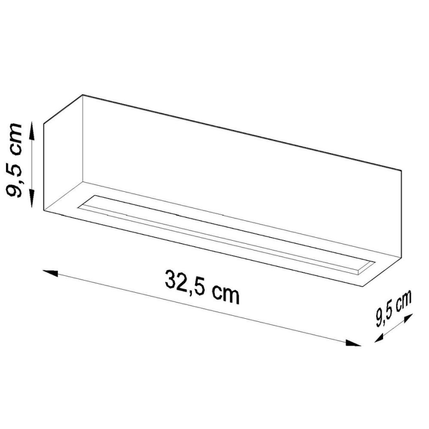 Iluminação de parede VEGA 1xE27/60W/230V cinzenta