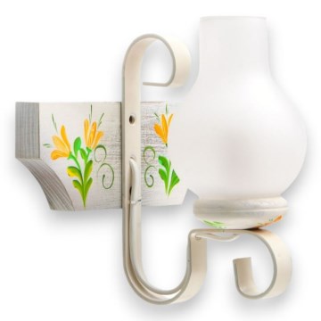 Iluminação de parede VELA 1xE14/40W/230V faia/creme - FSC certificado