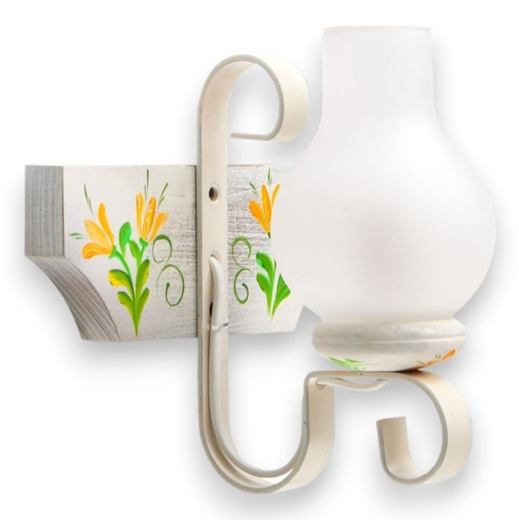 Iluminação de parede VELA 1xE14/40W/230V faia/creme - FSC certificado