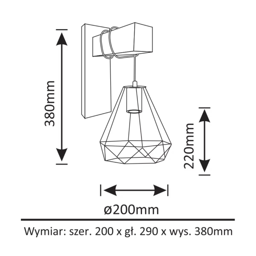 Iluminação de parede VIGO 1xE27/20W/230V