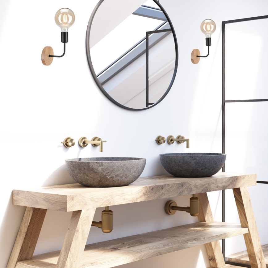 Iluminação de parede VITO OAK 1xE27/60W/230V
