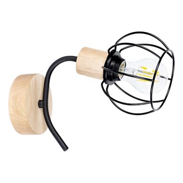 Iluminação de parede VIVIANE 1xE27/60W/230V carvalho