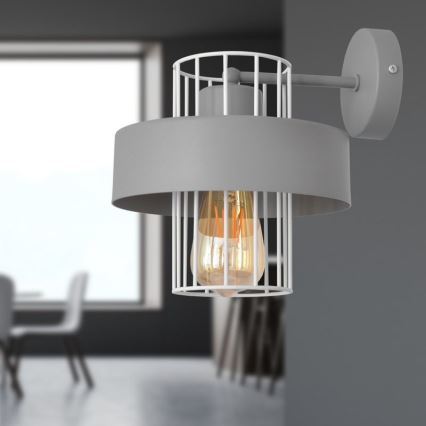 Iluminação de parede VOLTA 1xE27/15W/230V cinzento