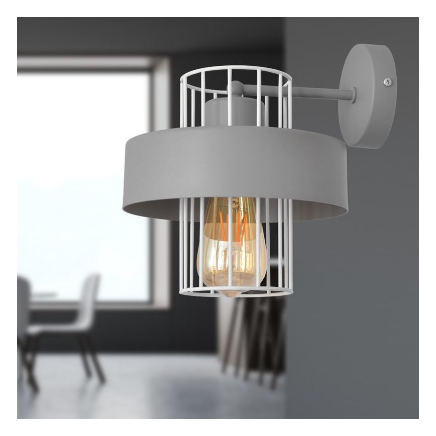 Iluminação de parede VOLTA 1xE27/15W/230V cinzento