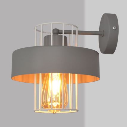 Iluminação de parede VOLTA 1xE27/15W/230V cinzento