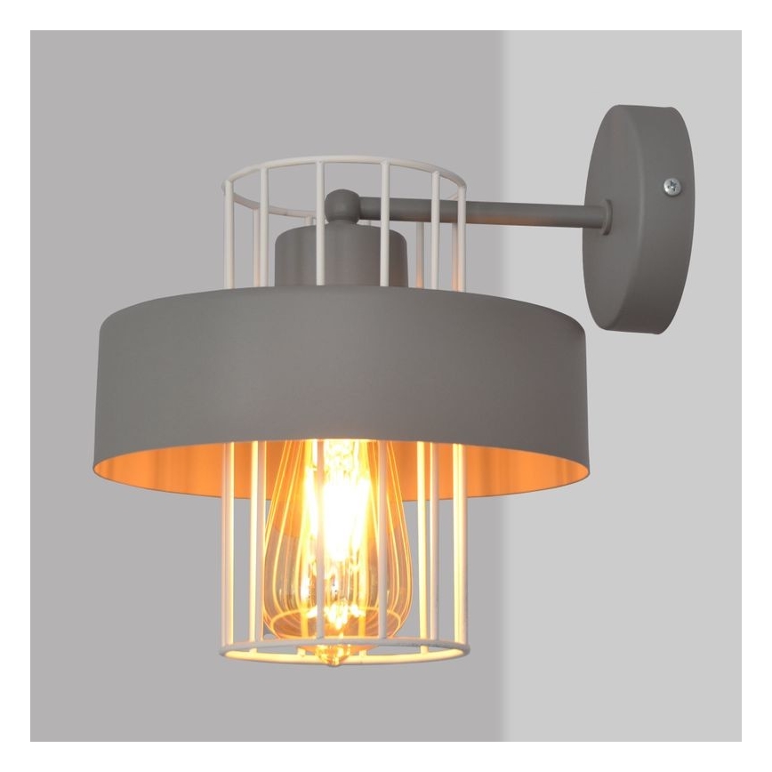 Iluminação de parede VOLTA 1xE27/15W/230V cinzento