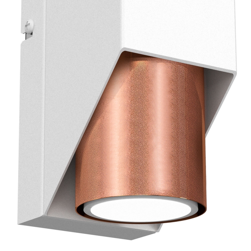 Iluminação de parede WALL 1xGU10/8W/230V branco/cobre