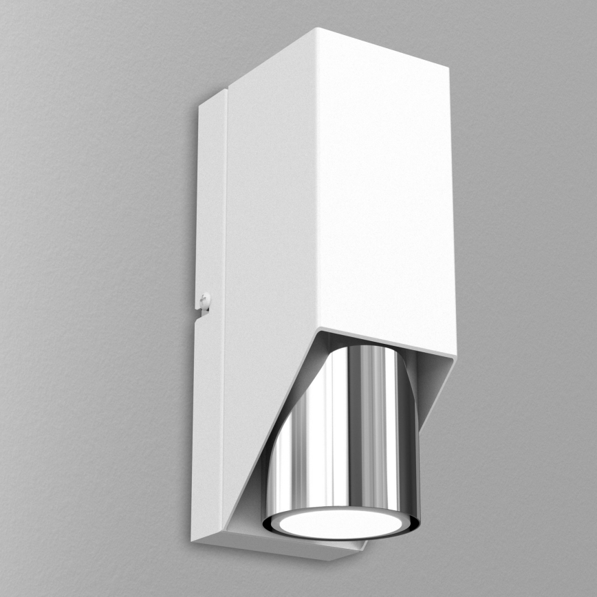Iluminação de parede WALL 1xGU10/8W/230V branco/cromado brilhante