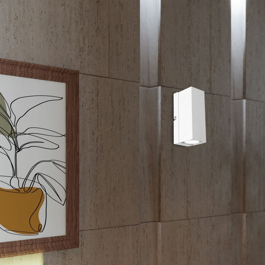 Iluminação de parede WALL 1xGU10/8W/230V branco