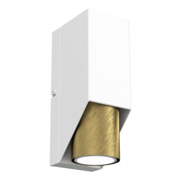 Iluminação de parede WALL 1xGU10/8W/230V branco/latão