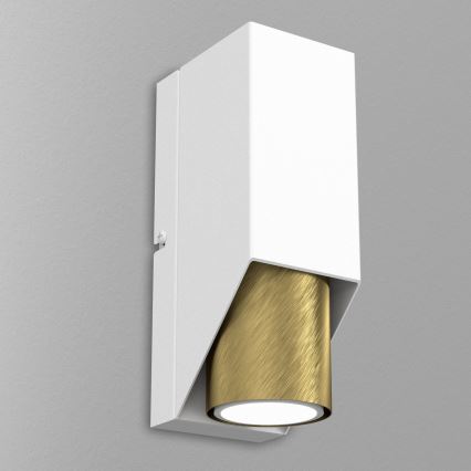 Iluminação de parede WALL 1xGU10/8W/230V branco/latão