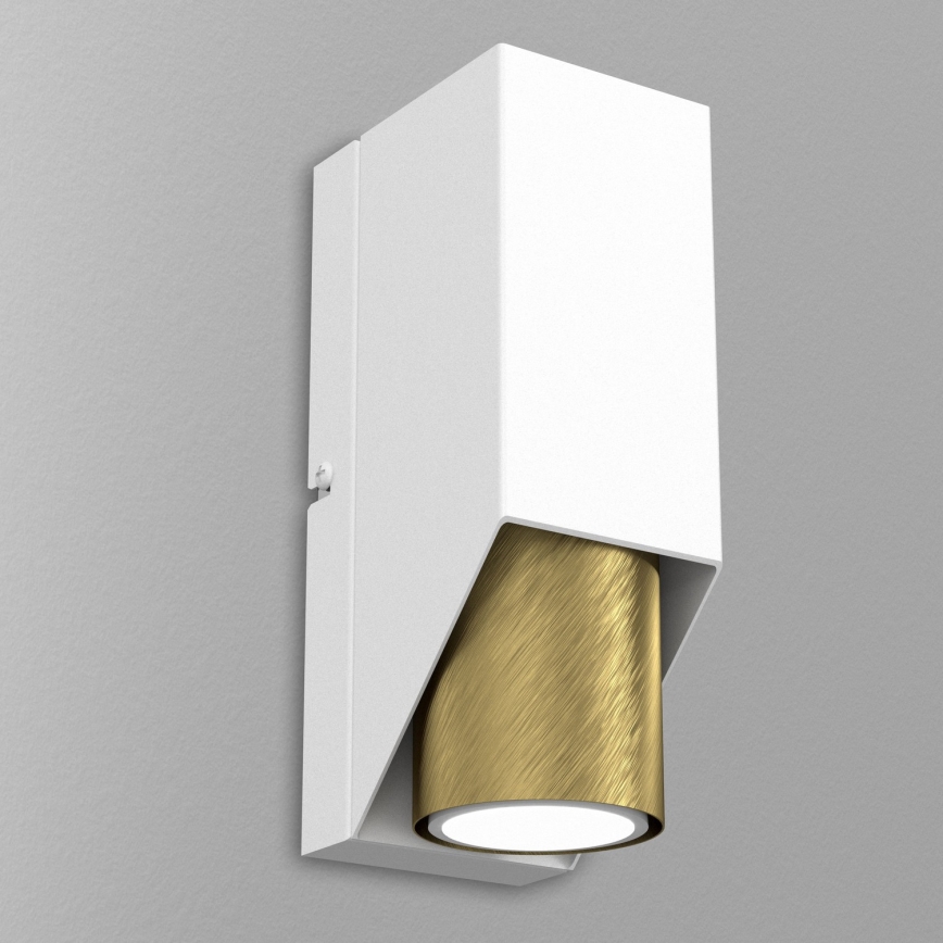 Iluminação de parede WALL 1xGU10/8W/230V branco/latão