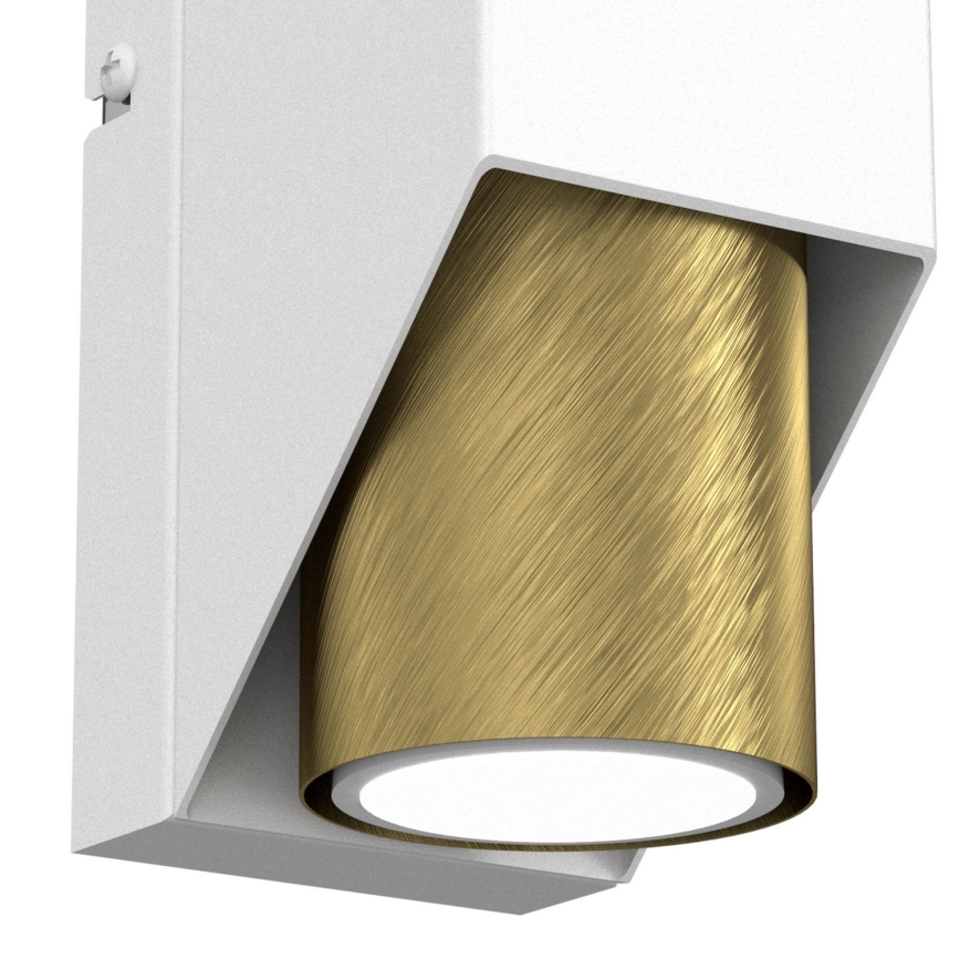 Iluminação de parede WALL 1xGU10/8W/230V branco/latão